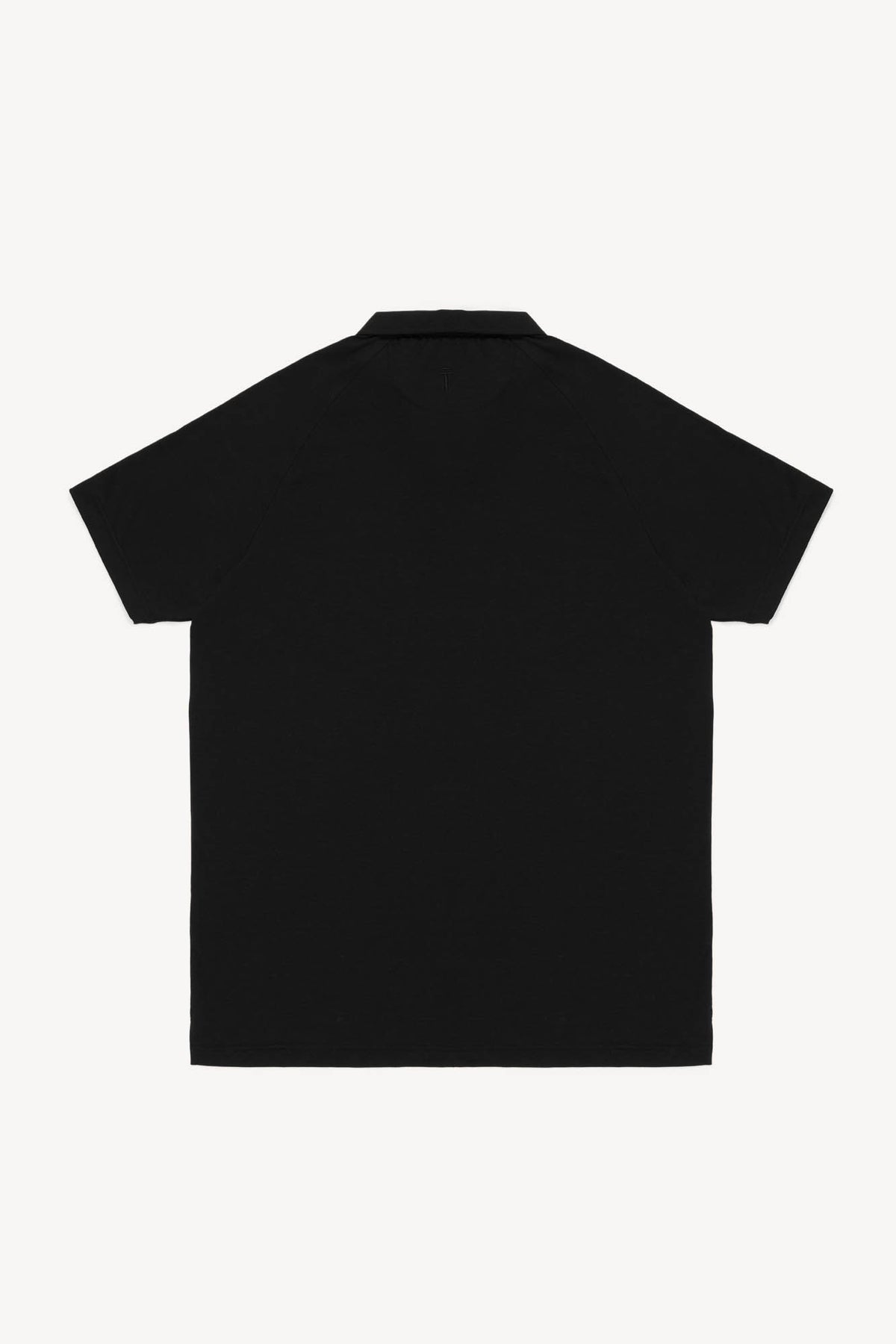 Black polo shirt on a white background
