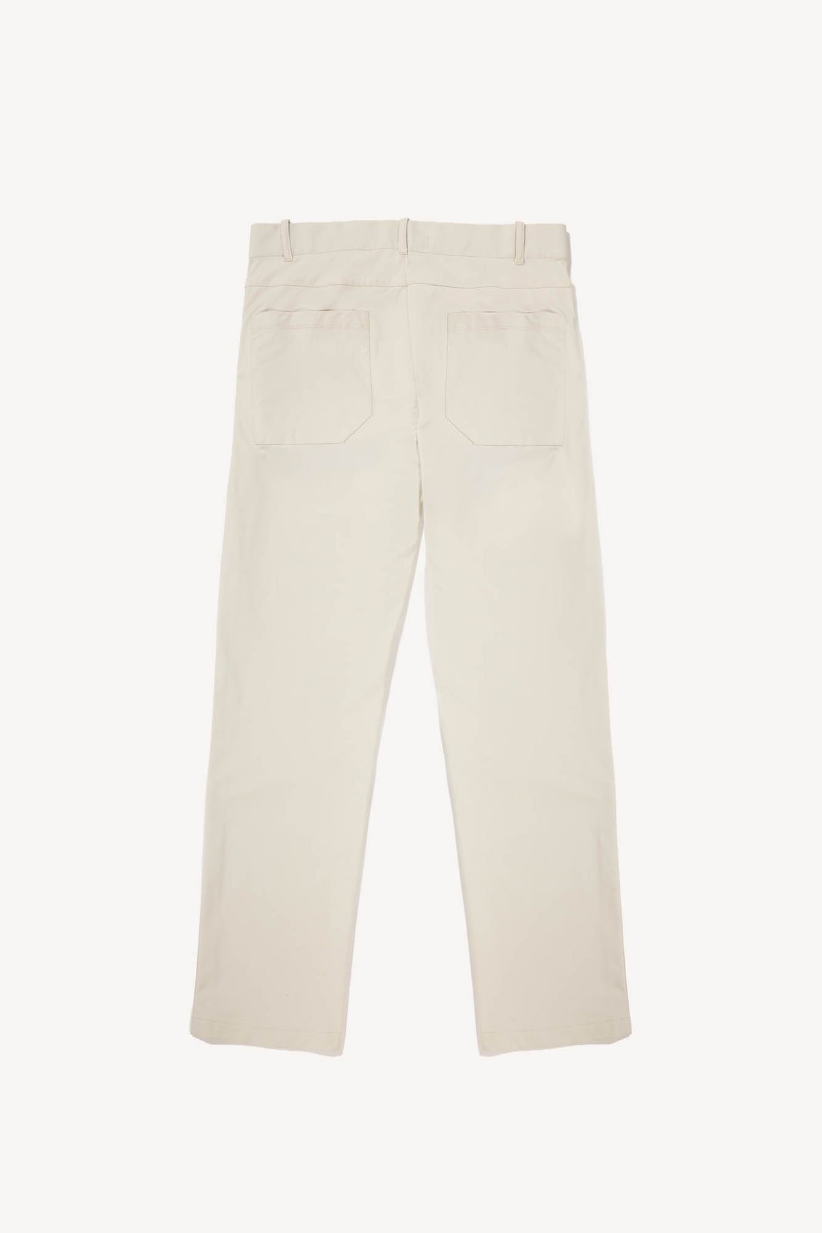 Beige golf trouser pants on a white background