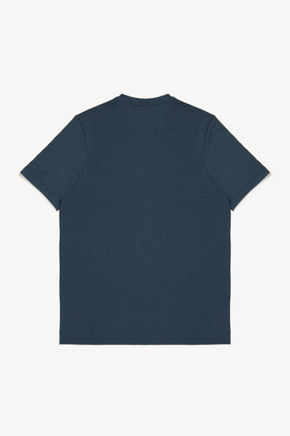 Blue grey cashmere t-shirt on a white background