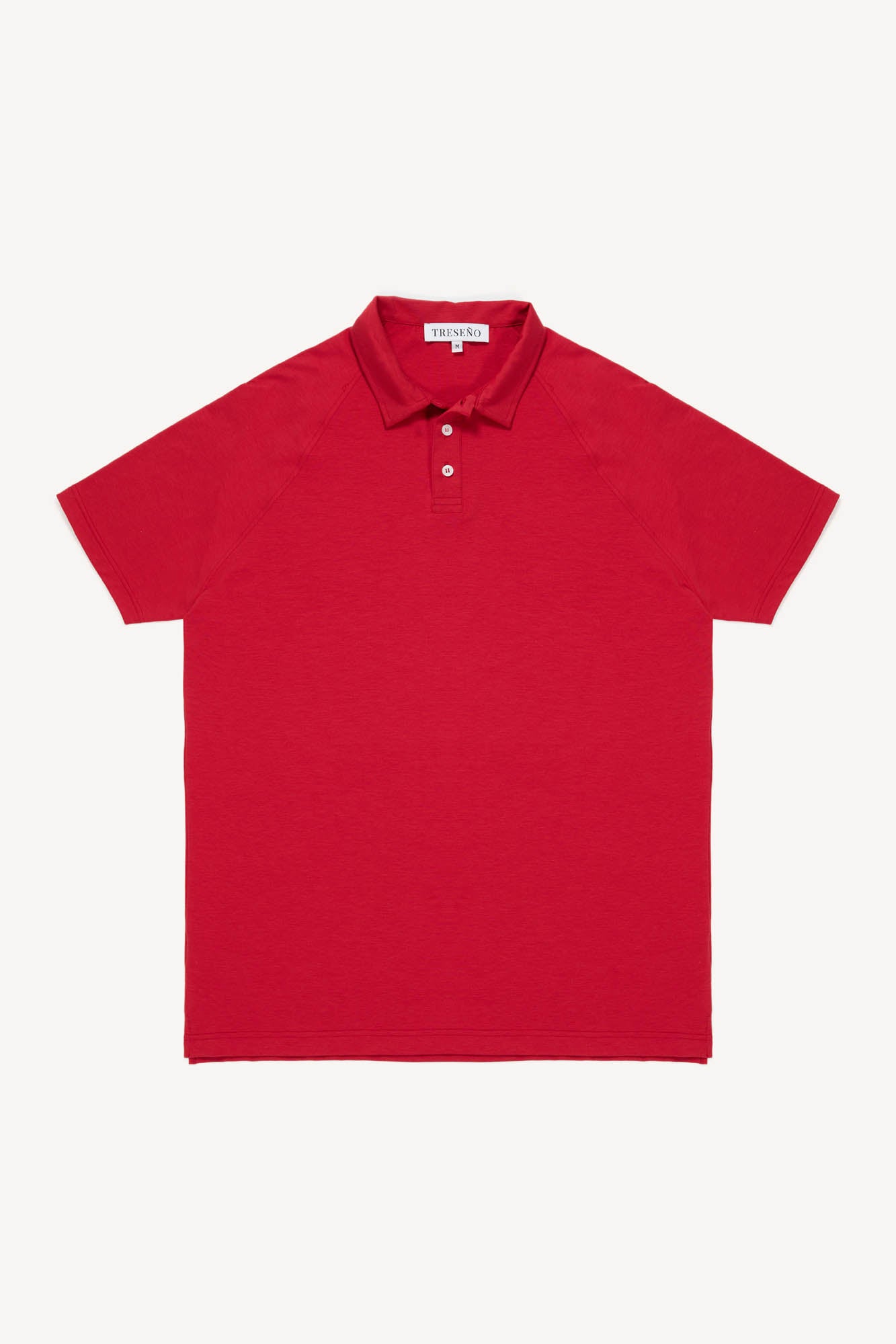 Red polo shirt on a white background