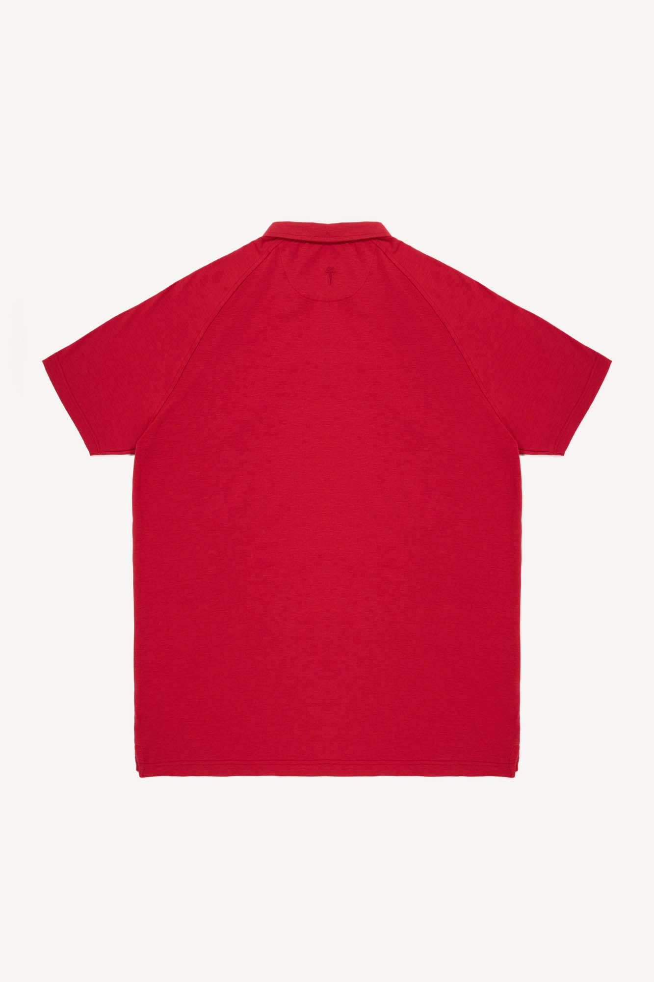 Red polo shirt on a white background