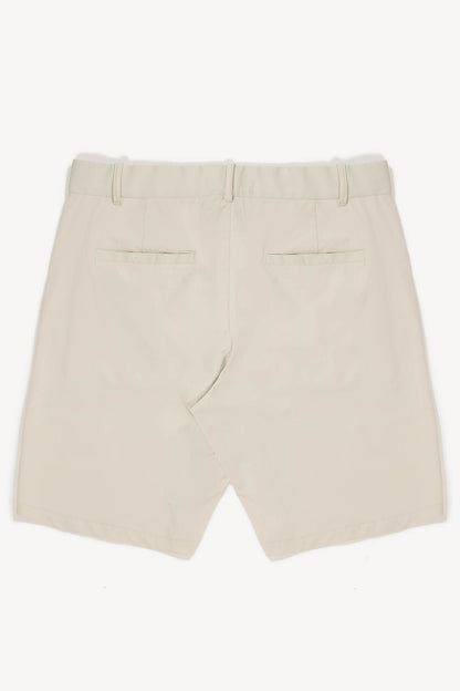 Tan shorts on a white background