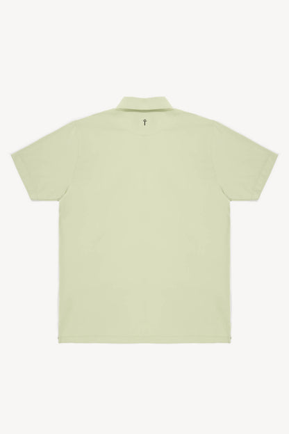 Light green polo shirt on a white background